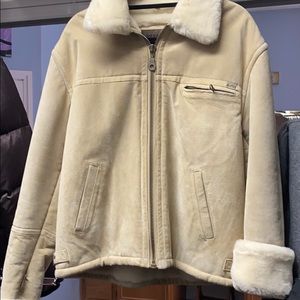 Guess Vintage Leather Jacket with Faux Lining